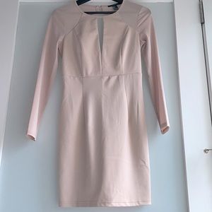 Light pink knee-length dress